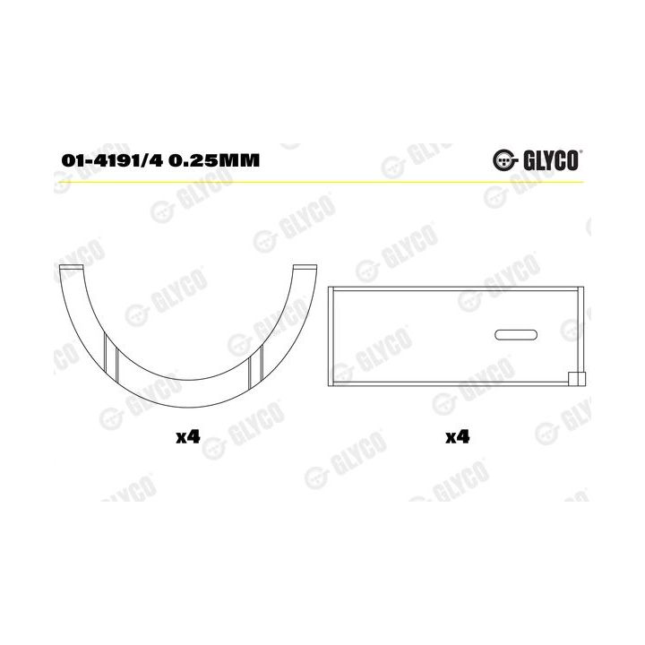Guoliai dideliu galu GLYCO 01-4191/4 0.25mm