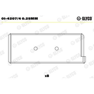 Guoliai dideliu galu GLYCO 01-4207/4 0.25mm