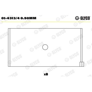 Guoliai dideliu galu GLYCO 01-4313/4 0.50mm