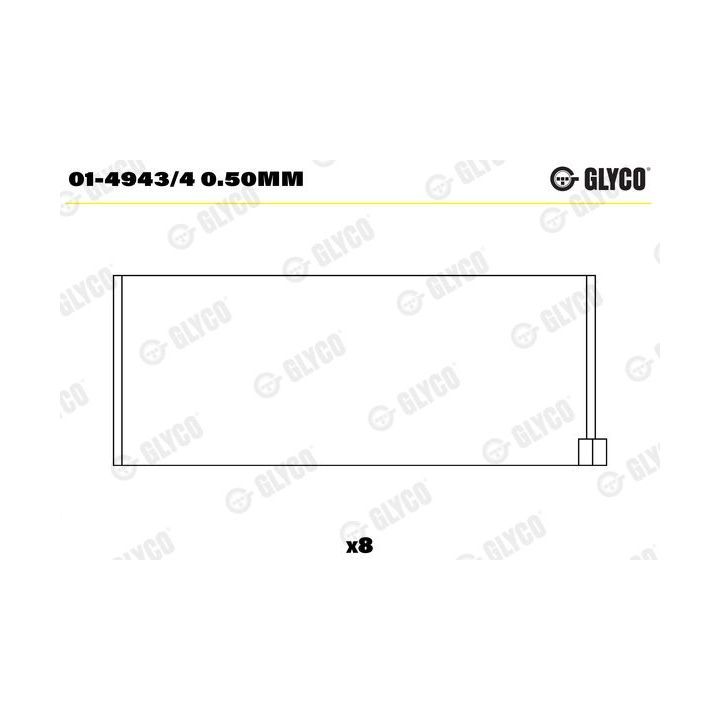 Guoliai dideliu galu GLYCO 01-4943/4 0.50MM