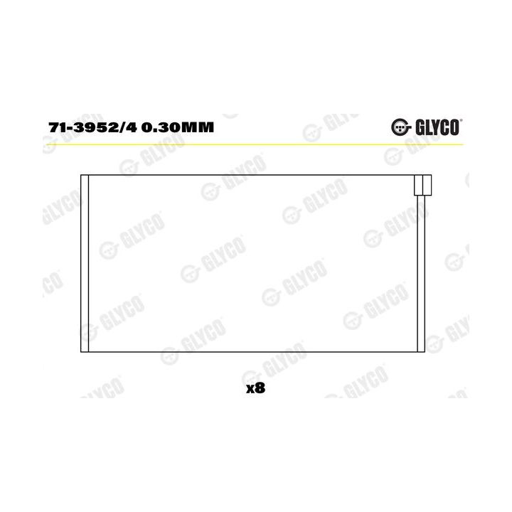 Guoliai dideliu galu GLYCO 71-3952/4 0.30mm