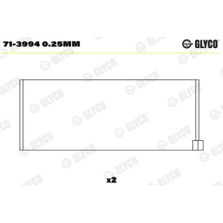 Guoliai dideliu galu GLYCO 71-3994 0.25mm