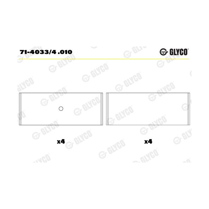 Guoliai dideliu galu GLYCO 71-4033/4 .010