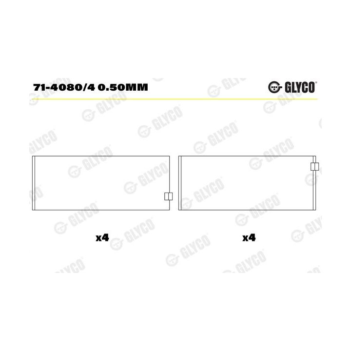 Guoliai dideliu galu GLYCO 71-4080/4 0.50mm