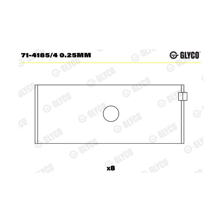 Guoliai dideliu galu GLYCO 71-4185/4 0.25mm