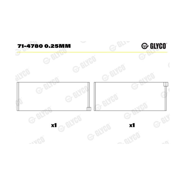 Guoliai dideliu galu GLYCO 71-4780 0.25MM