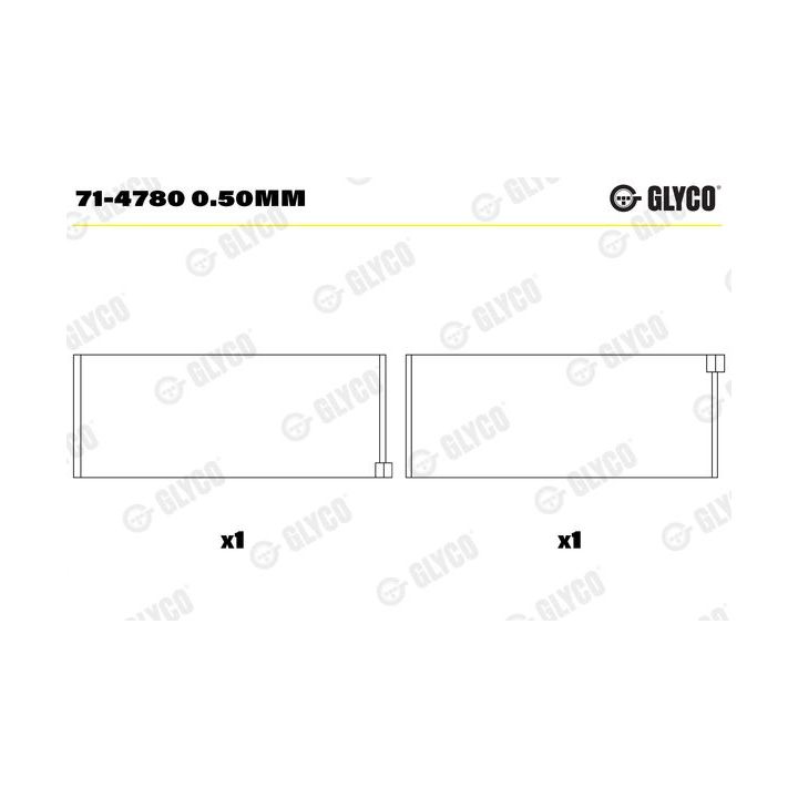 Guoliai dideliu galu GLYCO 71-4780 0.50MM