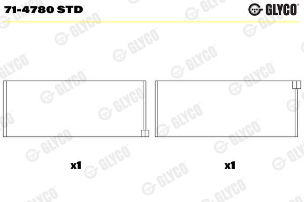 Guoliai dideliu galu GLYCO 71-4780 STD