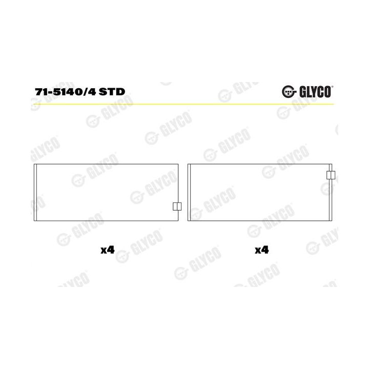 Guoliai dideliu galu GLYCO 71-5140/4 STD