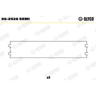 įvorės mažu galu, švaistiklis GLYCO 55-2528 SEMI