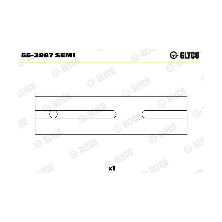 įvorės mažu galu, švaistiklis GLYCO 55-3987 SEMI