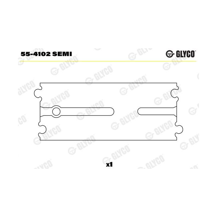 įvorės mažu galu, švaistiklis GLYCO 55-4102 SEMI