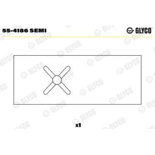 įvorės mažu galu, švaistiklis GLYCO 55-4186 SEMI