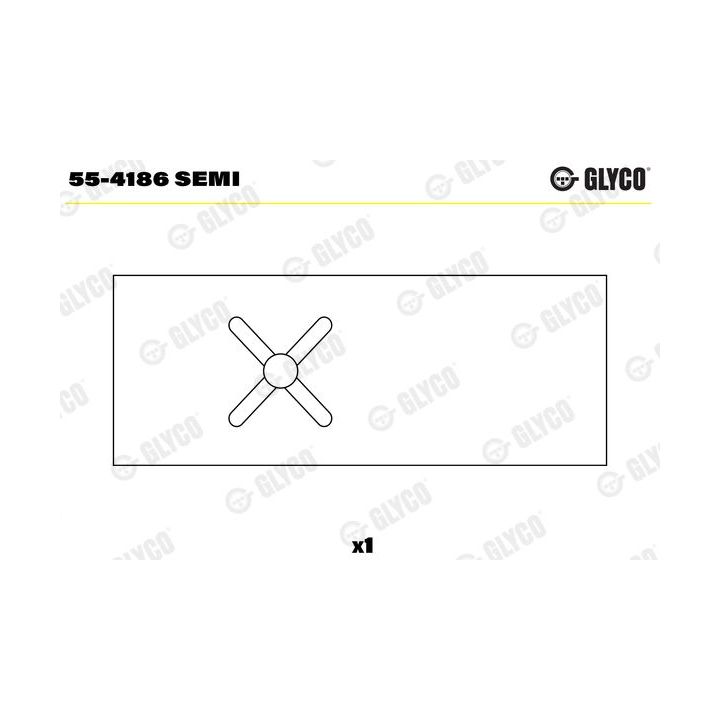 įvorės mažu galu, švaistiklis GLYCO 55-4186 SEMI