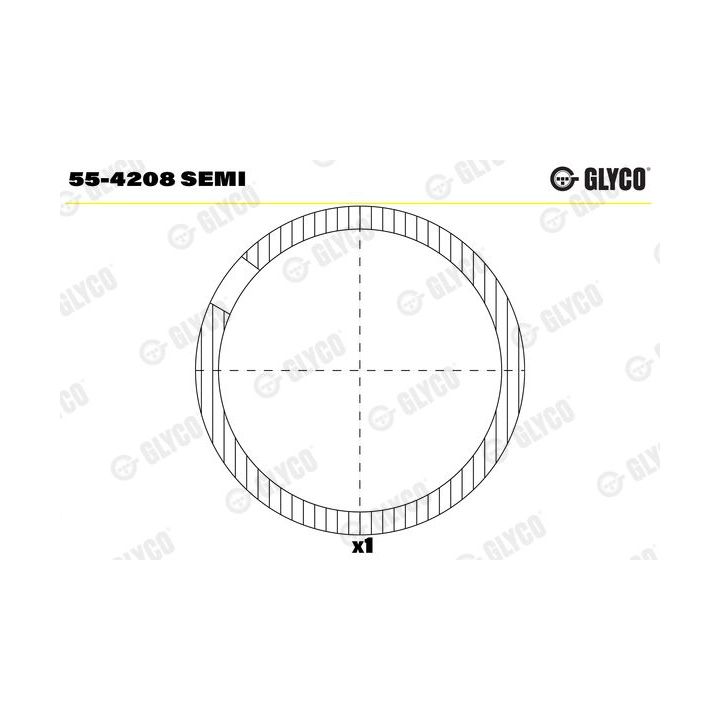 įvorės mažu galu, švaistiklis GLYCO 55-4208 SEMI