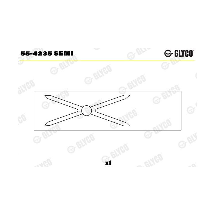 įvorės mažu galu, švaistiklis GLYCO 55-4235 SEMI