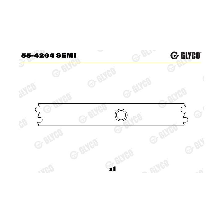 įvorės mažu galu, švaistiklis GLYCO 55-4264 SEMI