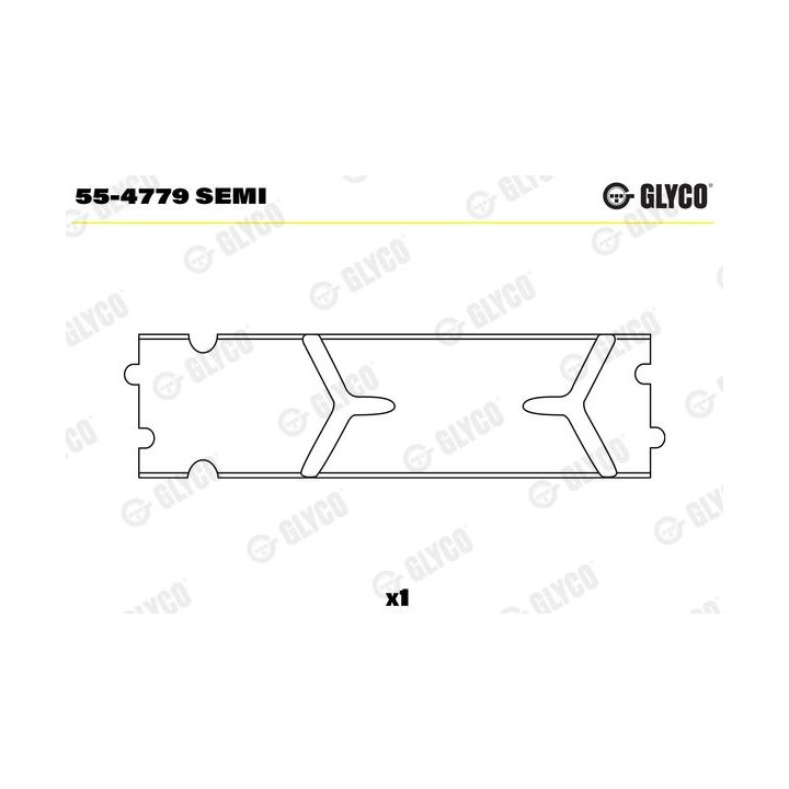 įvorės mažu galu, švaistiklis GLYCO 55-4779 SEMI