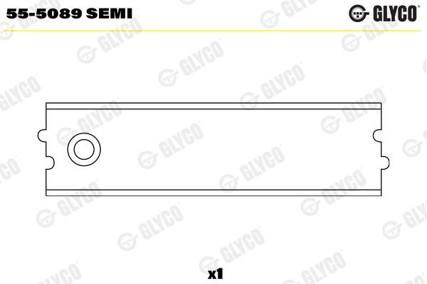 įvorės mažu galu, švaistiklis GLYCO 55-5089 SEMI