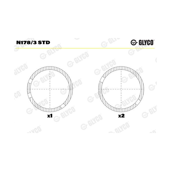 Skirstomojo veleno įvorės GLYCO N178/3 STD