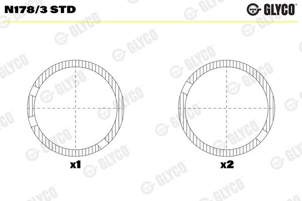 Skirstomojo veleno įvorės GLYCO N178/3 STD