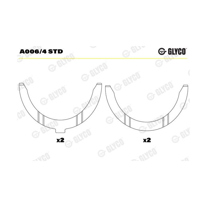 Atraminis tarpiklis, alkūninis velenas GLYCO A006/4 STD