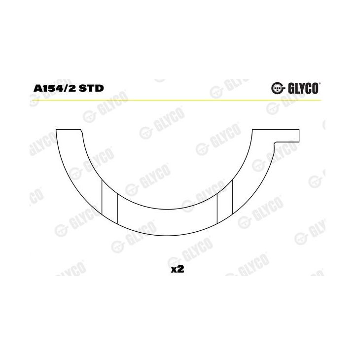 Atraminis tarpiklis, alkūninis velenas GLYCO A154/2 STD