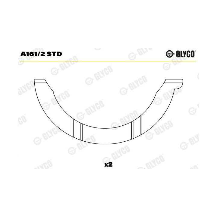 Atraminis tarpiklis, alkūninis velenas GLYCO A161/2 STD