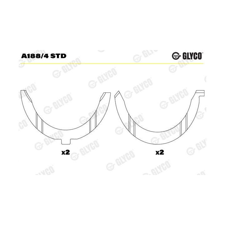 Atraminis tarpiklis, alkūninis velenas GLYCO A188/4 STD