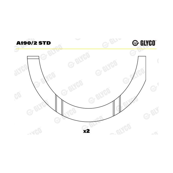 Atraminis tarpiklis, alkūninis velenas GLYCO A190/2 STD