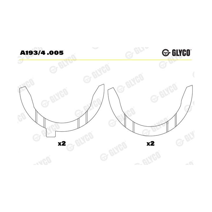 Atraminis tarpiklis, alkūninis velenas GLYCO A193/4 .005