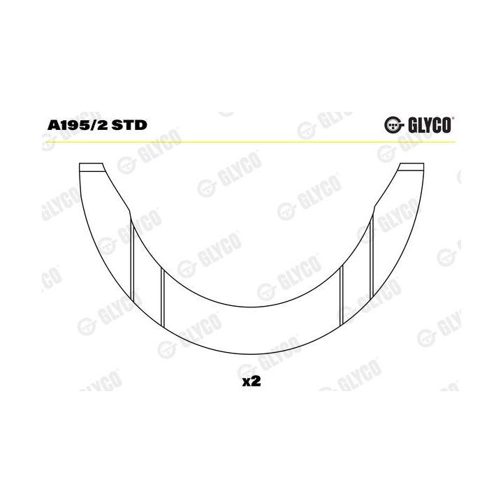 Atraminis tarpiklis, alkūninis velenas GLYCO A195/2 STD