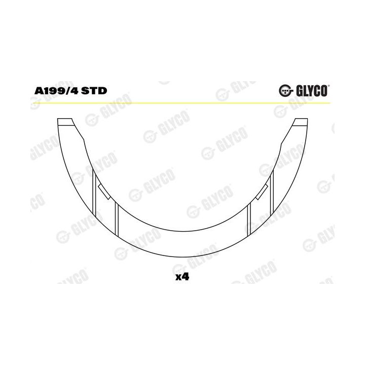 Atraminis tarpiklis, alkūninis velenas GLYCO A199/4 STD