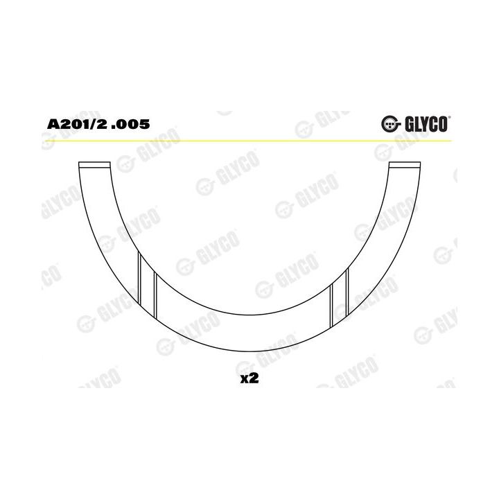 Atraminis tarpiklis, alkūninis velenas GLYCO A201/2 .005
