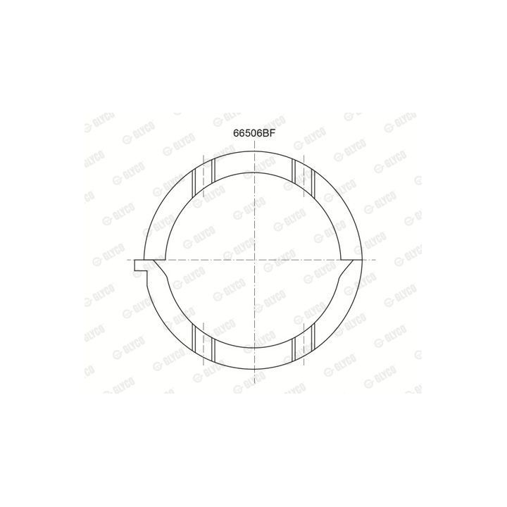Atraminis tarpiklis, alkūninis velenas GLYCO A208/2 STD