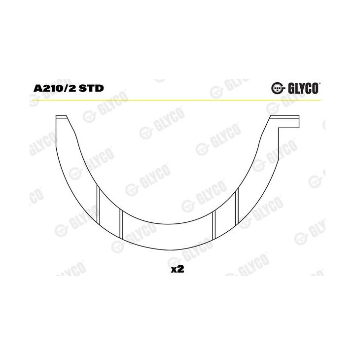 Atraminis tarpiklis, alkūninis velenas GLYCO A210/2 STD