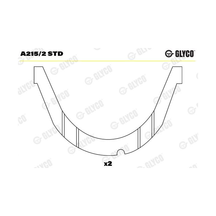 Atraminis tarpiklis, alkūninis velenas GLYCO A215/2 STD