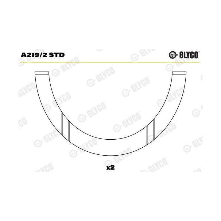 Atraminis tarpiklis, alkūninis velenas GLYCO A219/2 STD
