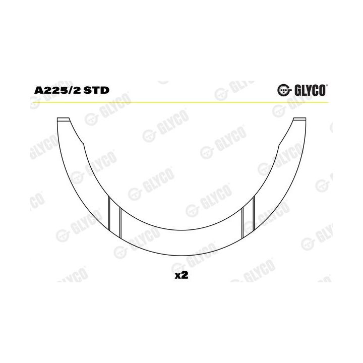 Atraminis tarpiklis, alkūninis velenas GLYCO A225/2 STD