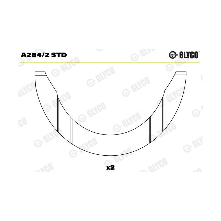 Atraminis tarpiklis, alkūninis velenas GLYCO A284/2 STD