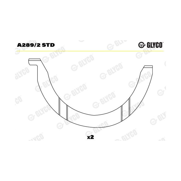 Atraminis tarpiklis, alkūninis velenas GLYCO A289/2 STD