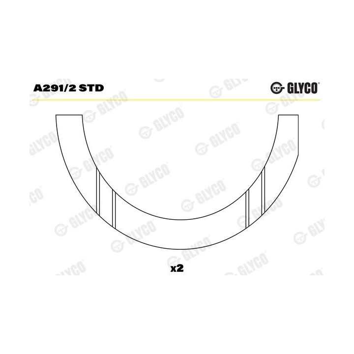 Atraminis tarpiklis, alkūninis velenas GLYCO A291/2 STD