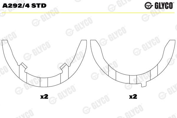 Atraminis tarpiklis, alkūninis velenas GLYCO A292/4 STD