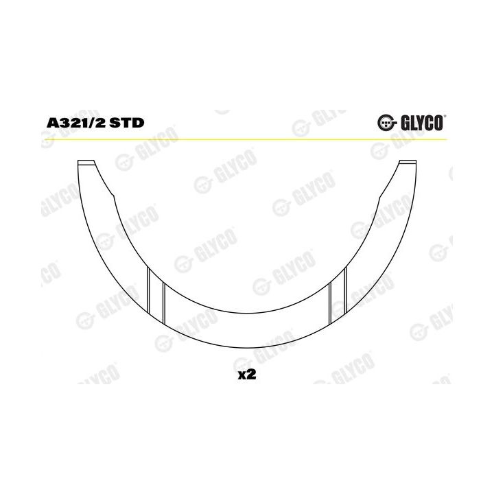 Atraminis tarpiklis, alkūninis velenas GLYCO A321/2 STD