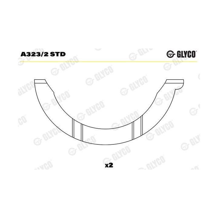 Atraminis tarpiklis, alkūninis velenas GLYCO A323/2 STD