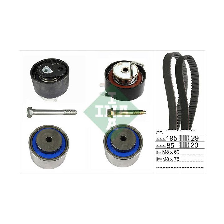 Paskirstymo diržo komplektas INA 530 0764 10