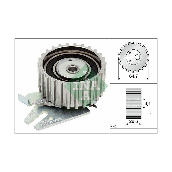 įtempiklio skriemulys, paskirstymo diržas INA 531 0254 30