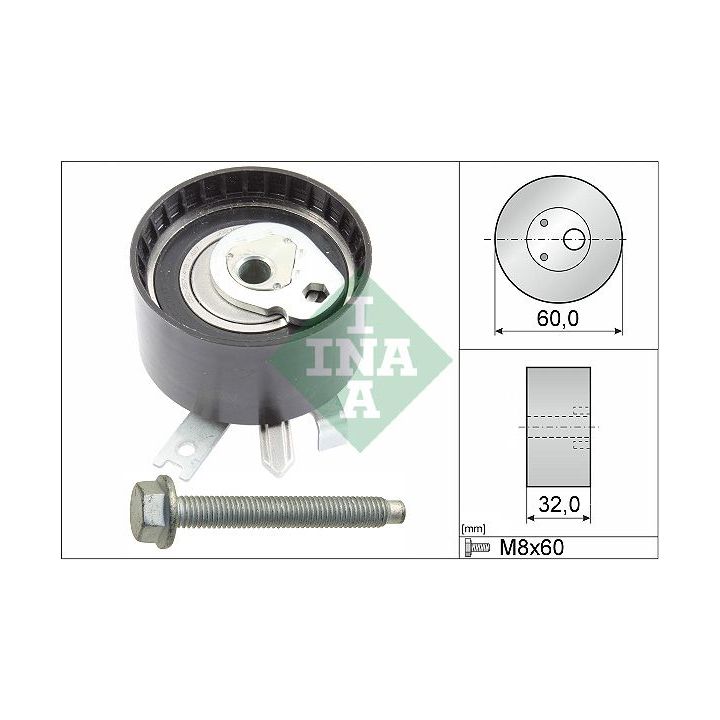 įtempiklio skriemulys, paskirstymo diržas INA 531 0547 10