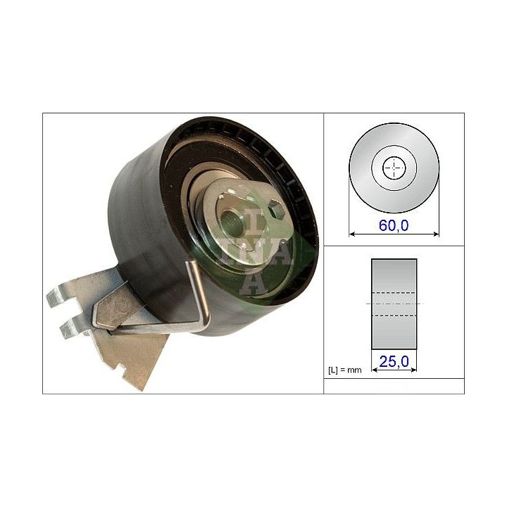 įtempiklio skriemulys, paskirstymo diržas INA 531 0572 10