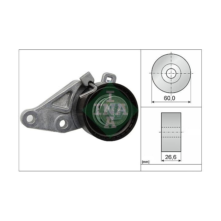 įtempiklio skriemulys, paskirstymo diržas INA 531 0586 10